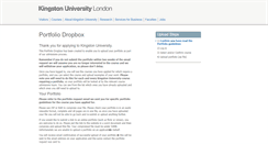 Desktop Screenshot of portfolio.kingston.ac.uk